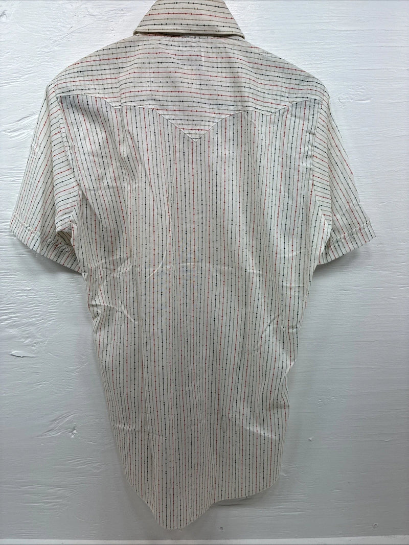 New Men’s Dickson Jenkins Multicolor Stripe Short Sleeve Pearl Snap Medium O-73