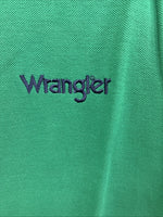 New Men’s Wrangler Green Short Sleeve Polo Shirt Medium K-64