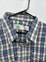 New Men’s Mesquite Blue Flannel Long Sleeve Pearl Snap 3XL E-52