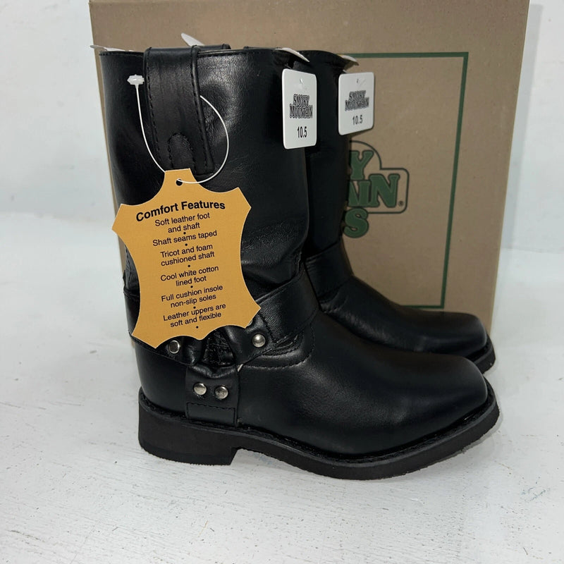 New Children’s Black Smoky Mountain Cowboy Boots. 2405 C 10.5 10 1/2 R. 24-62