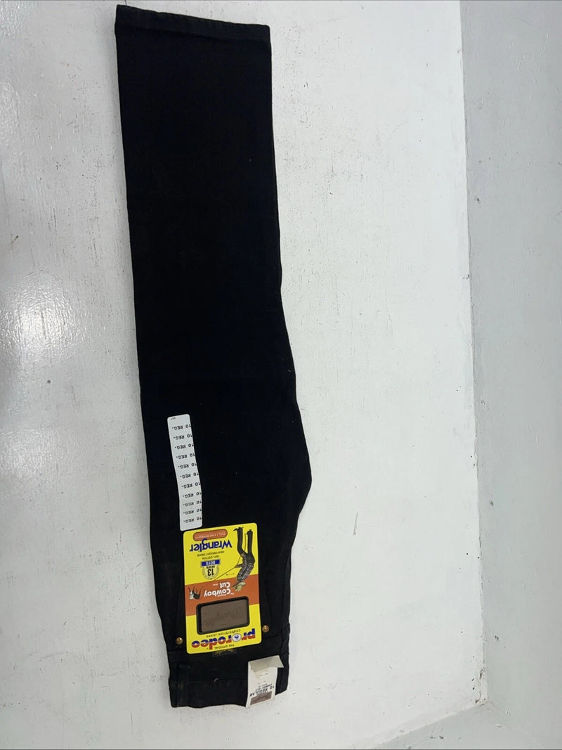 New Boys Black Wrangler Pro Rodeo Cowboy Cut Denim Jeans. 10/25 Regular B-22