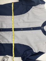 New Boys Cowboy Threads Blue White Long Sleeve Button Up Large DD-5