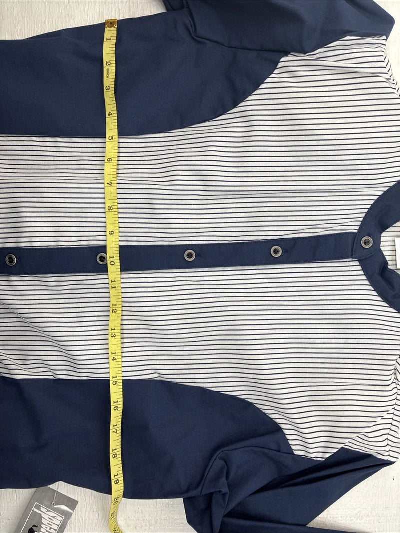 New Boys Cowboy Threads Blue White Long Sleeve Button Up Large DD-5