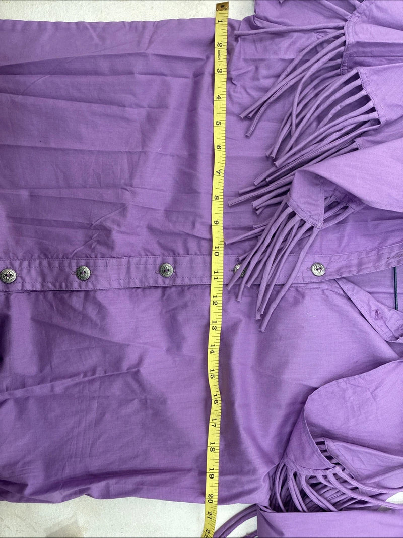 New Women’s Mine & Buklnpurple Long Sleeve Button Up Size Medium 3B-7 
