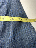 New Men’s Circle S Blue Plaid Suit Jacket 46R #25832 X-606