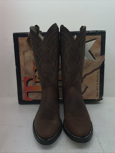 New Men’s Brown Texas Brand Cowboy Boots. 8941 10 D. 6-47