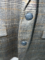 New Men’s HbarC California Ranchwear Grey Plaid Suit Jacket 42R #14753 AA-605