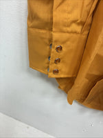 New Women’s Tem Tex Orange Long Sleeve Pearl Snap Size 14 LL-12