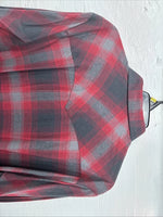 New Men’s ELY Cattleman Red Plaid Heavy Long Sleeve Pearl Snap Large CC-37