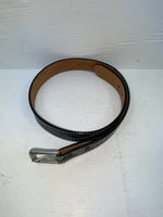 New Black Genuine Leather Badger Stitched 32” Belt #B1340 Z-174