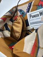 New Women’s Pioneer Wear Multicolor Design Long Sleeve Button Up Large MM-67