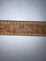 New Brown Genuine Leather Tooled 28” Belt #102 Z-97