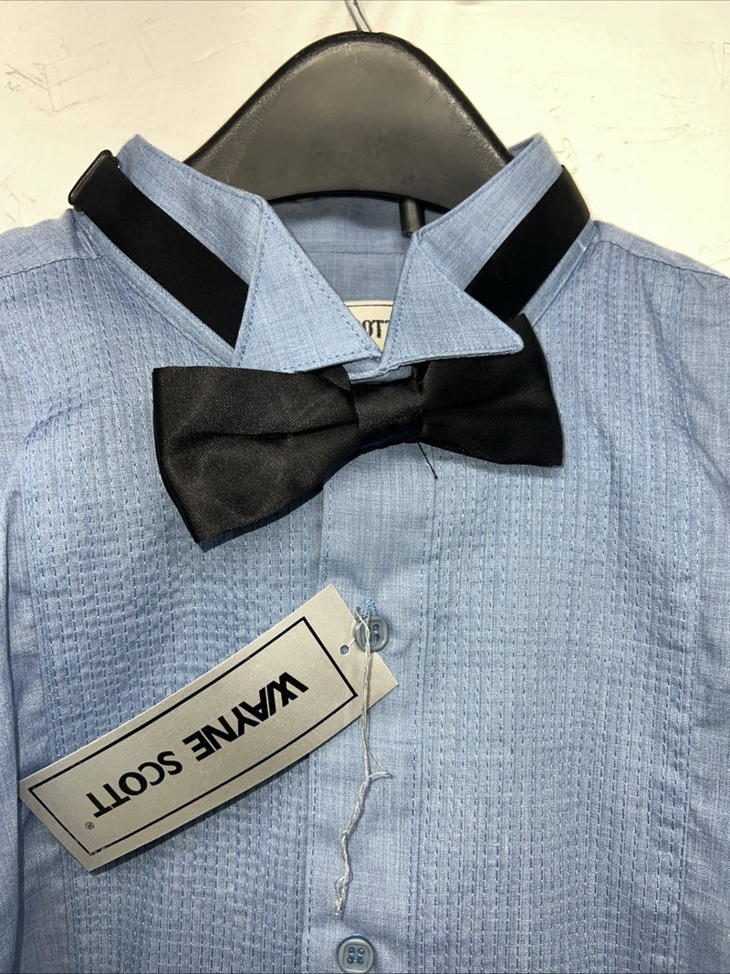 New Men’s Wayne Scott Blue Long Sleeve Button Up Large A-192