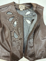 New Women’s 1849 RanchWear Brown Designed Vest Size Large YY-30