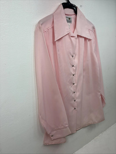 New Women’s Dickson Jenkins Pink Long Sleeve Pearl Snap Size 36 II-61