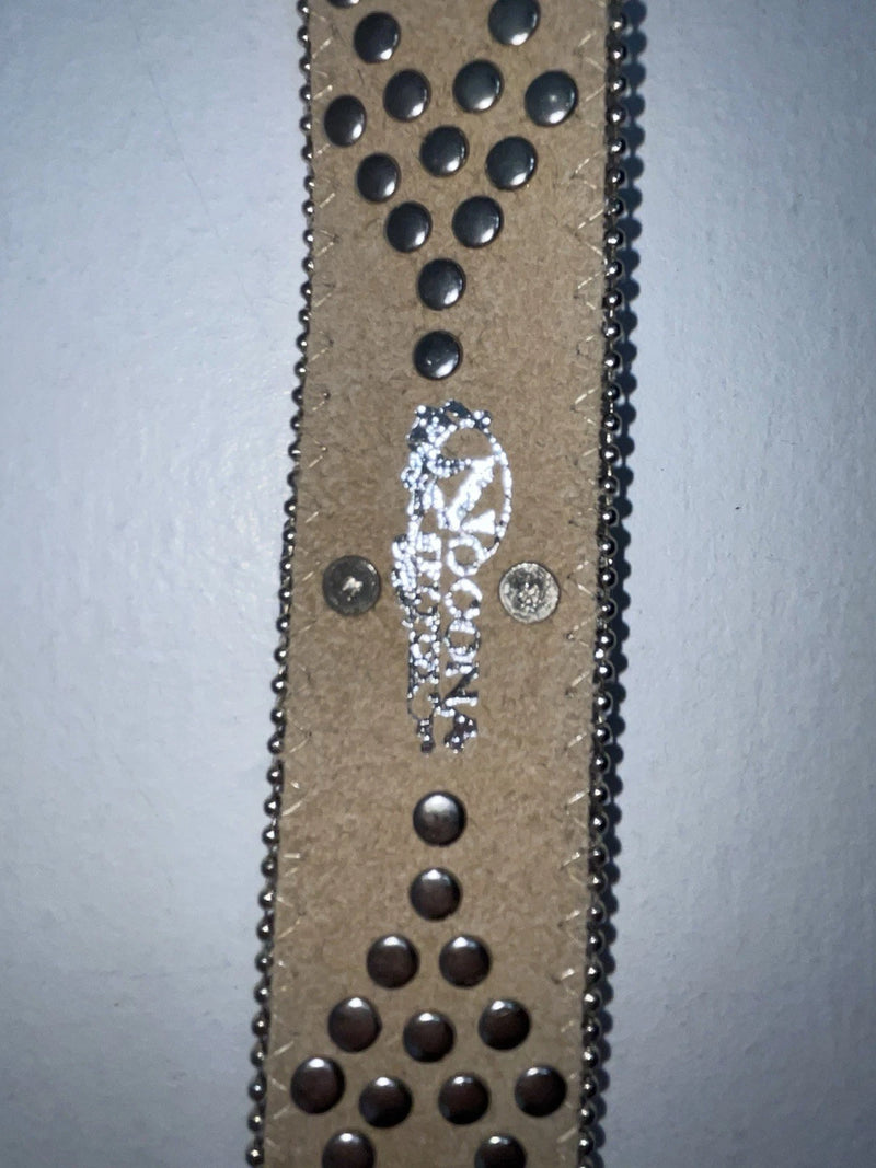 New Brown Genuine Leather Nocona Silver Bling Cross XL Belt #N1330999 Z-73