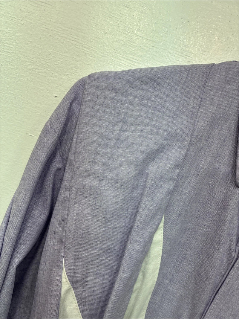 New Men’s Cowboy Threads Purple White Long Sleeve Button Up Medium KK-81