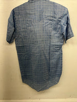 New Men’s Blue Karman Short Sleeve Pearl Snap Shirt. 15 M P-79