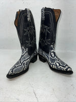 New Women’s Navy Snakeskin Texas Brand Cowboy Boots. 72 6 C. 18-93