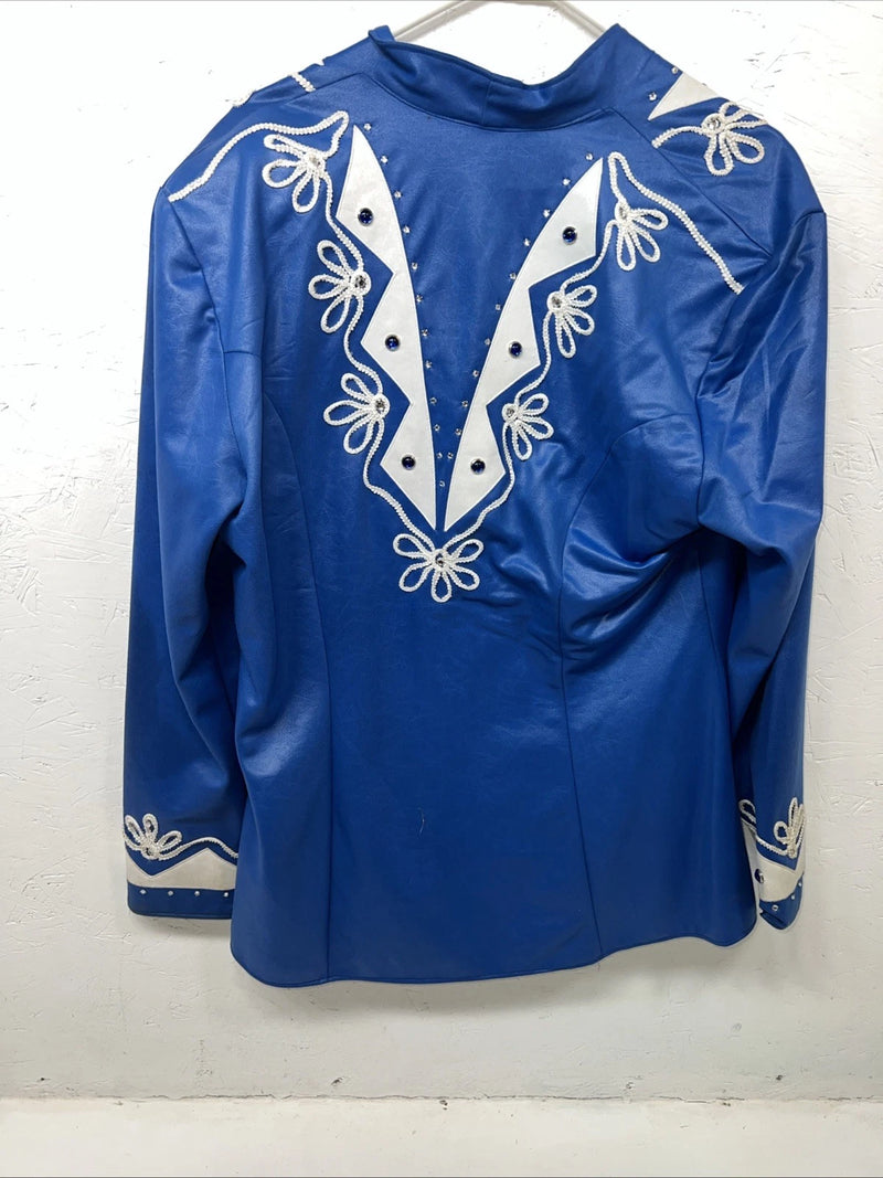 New Women’s 1849 Authentic Ranchwear Blue Western Show Jacket L UU-65