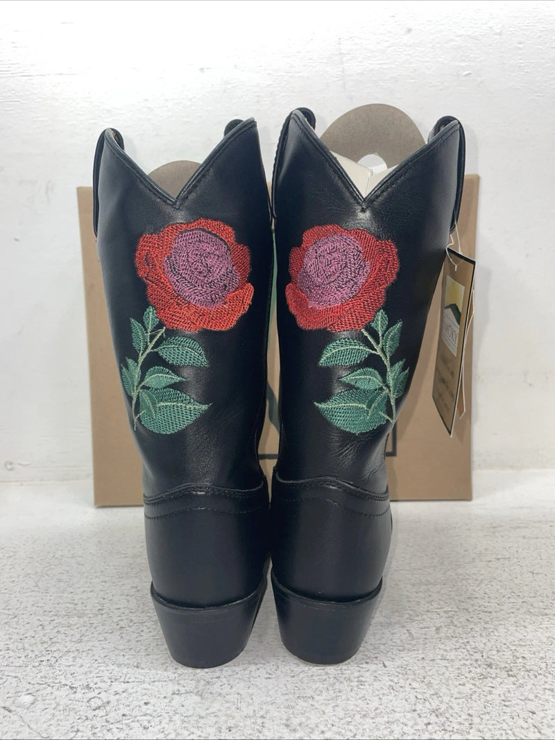 New Youth Black Smoky Mountain Cowboy Boots. 3688 Y 4.5 4 1/2. 22-116