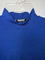 New Women’s 1849 Authentic Ranchwear Blue Long sleeve Polo Shirt XL #4259 UU-22