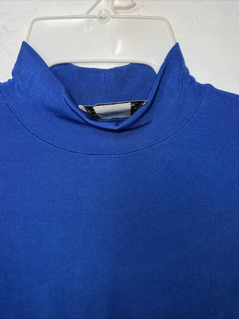 New Women’s 1849 Authentic Ranchwear Blue Long sleeve Polo Shirt XL #4259 UU-22