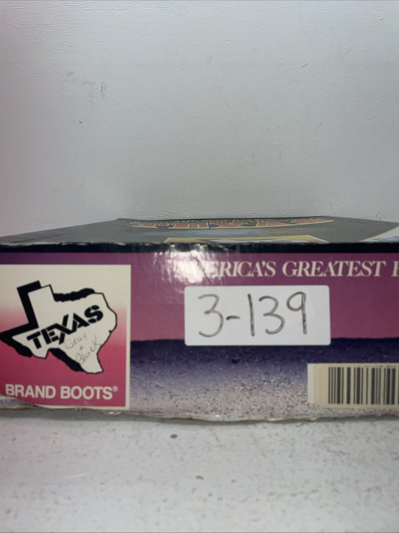 New Men’s Gray Texas Brand Cowboy Boots. 1202 8 E E. 3-139 