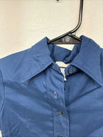 New Kids Fenton Navy Blue Long Sleeve Button Up Size 6 YY-68