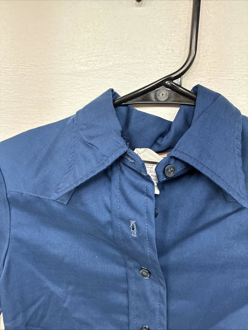 New Kids Fenton Navy Blue Long Sleeve Button Up Size 6 YY-68