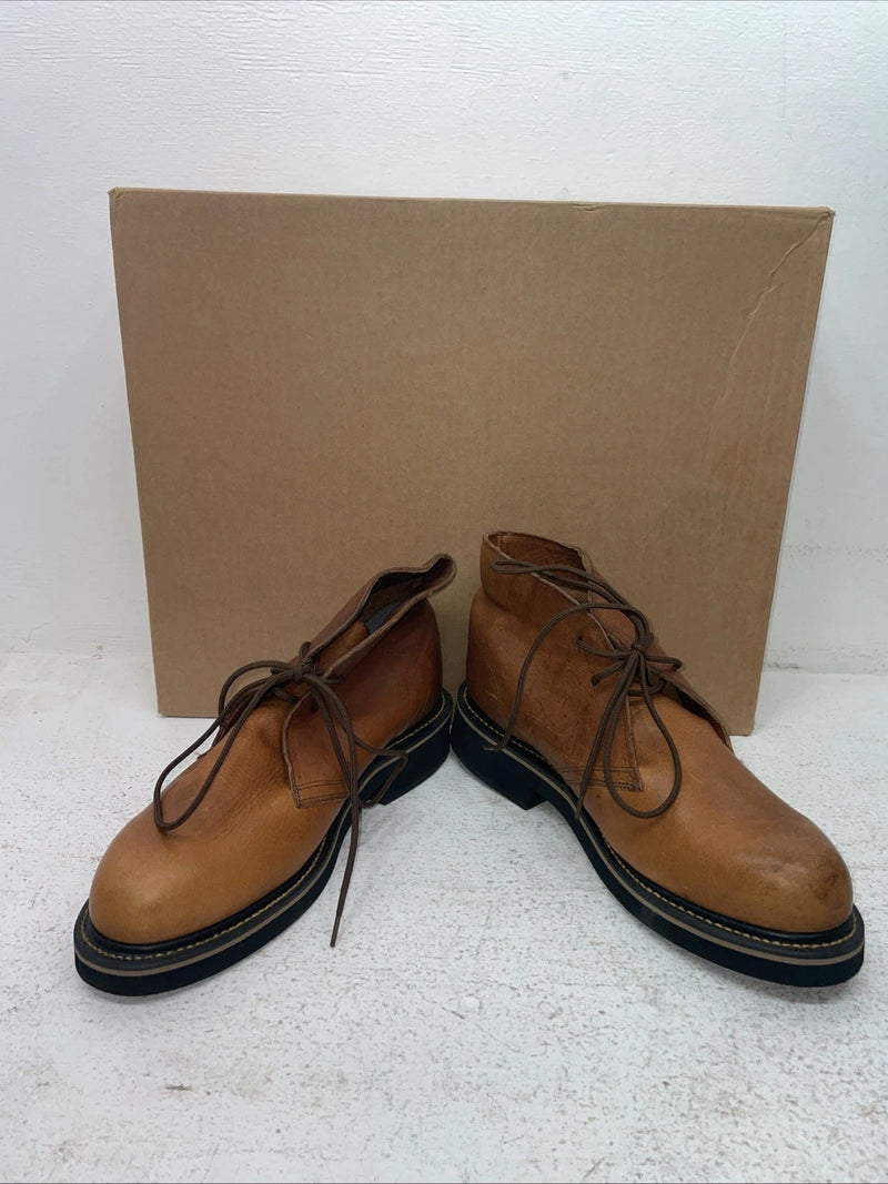 New Men’s Brown Lace Up Texas Brand Cowboy Boots. M 314 8 D. 1-93