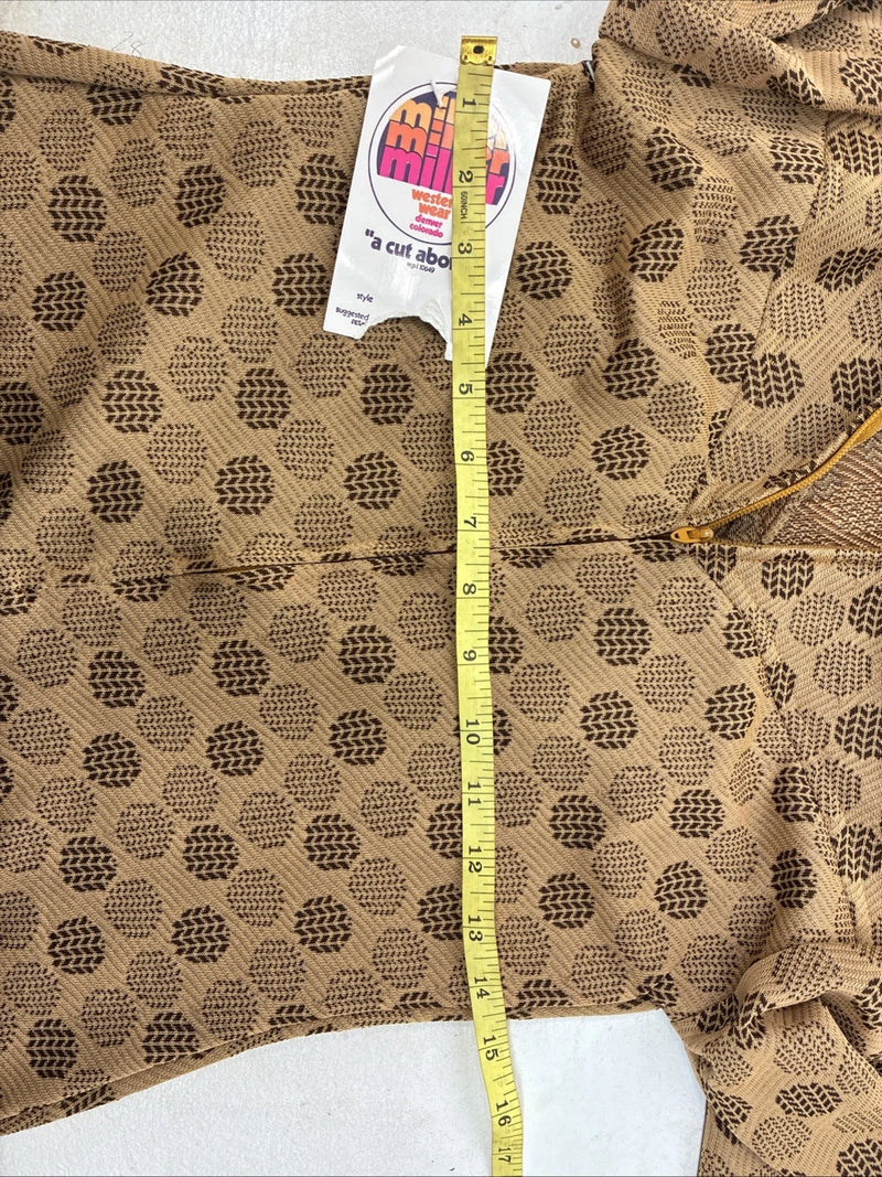New Women’s Miller Tan Design Long Sleeve Zip Up Medium TT-106