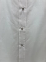 New Men’s ELY Cattleman White Long Sleeve Pearl Snap 17.5 X 35 XL R-45