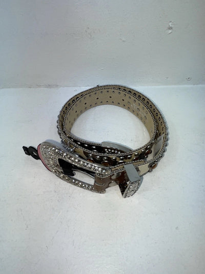 New Cow Print Genuine Leather Blazin Roxx Bling S Belt #N3510602 Z-59