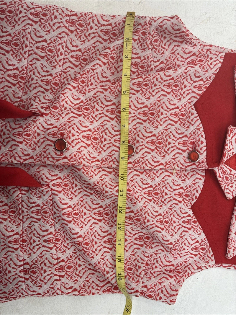 New Women’s Western Heritage Pink Designed Sleeveless Button Up Size 14 YY-128