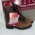 New Women’s Brown Lace Up Capezio Cowboy Boots. L549 5.5 5 1/2 M. 20-31