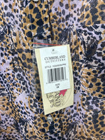 New Women’s Cumberland Purple Yellow Print Long Sleeve Pearl Snap 2XL GG-40