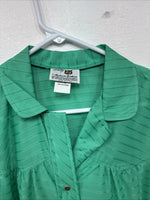 New Women’s Dickson Jenkins Green Long Sleeve Pearl Snap Size 34 MM-94