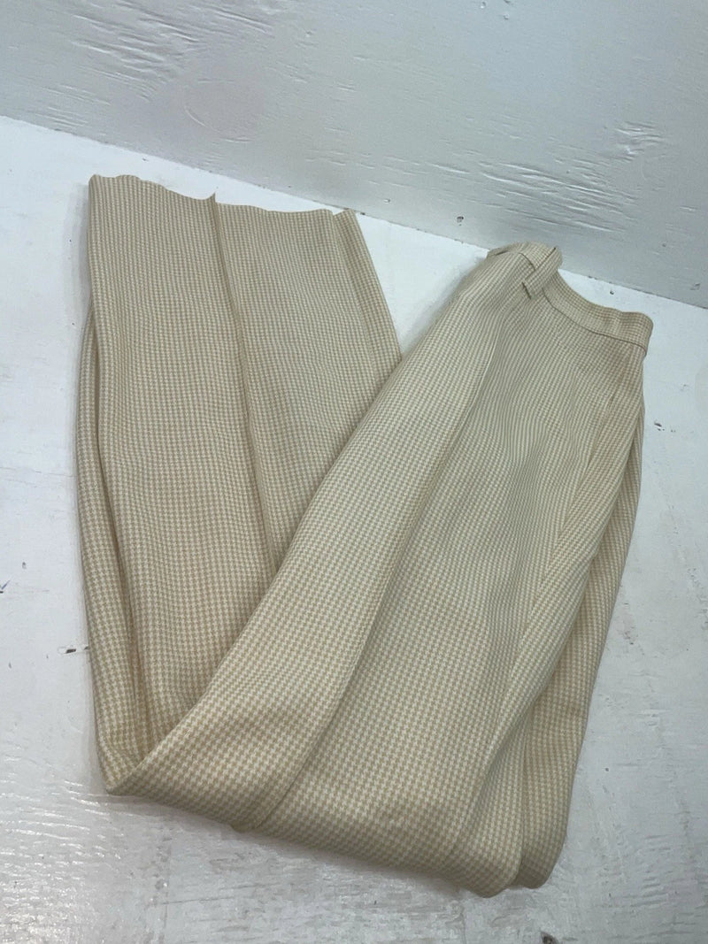 New Vintage Cream Checkered Dickson Jenkins Polyester Pants #502 XX-16