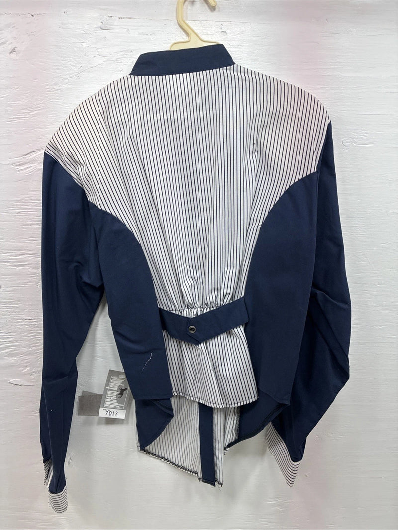New Boys Cowboy Threads Blue White Long Sleeve Button Up Large DD-5