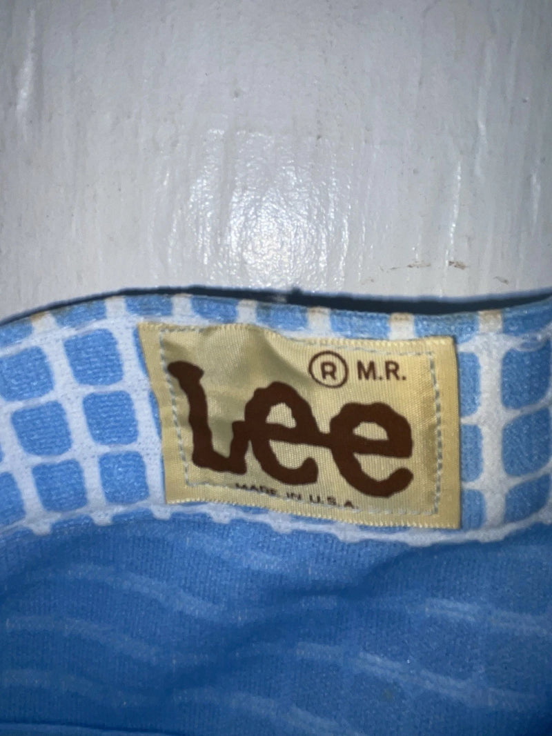 New Vintage Blue Checkered Lee Polyester Pants #2652644 VV-75