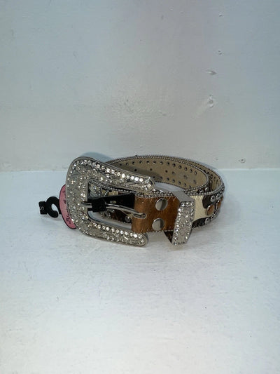 New Cow Print Genuine Leather Blazin Roxx Bling S Belt #N3510602 Z-59