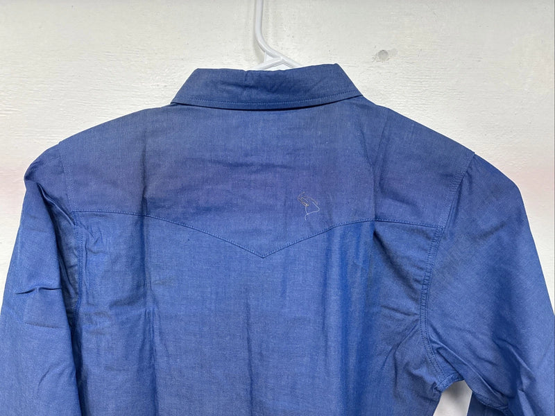 New Kids ELY Classic Blue Jean Design Long Sleeve Button Up Medium LL-27