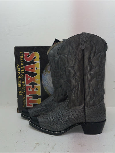 New Men’s Gray Texas Brand Cowboy Boots. 1082 11 E E. 8-50