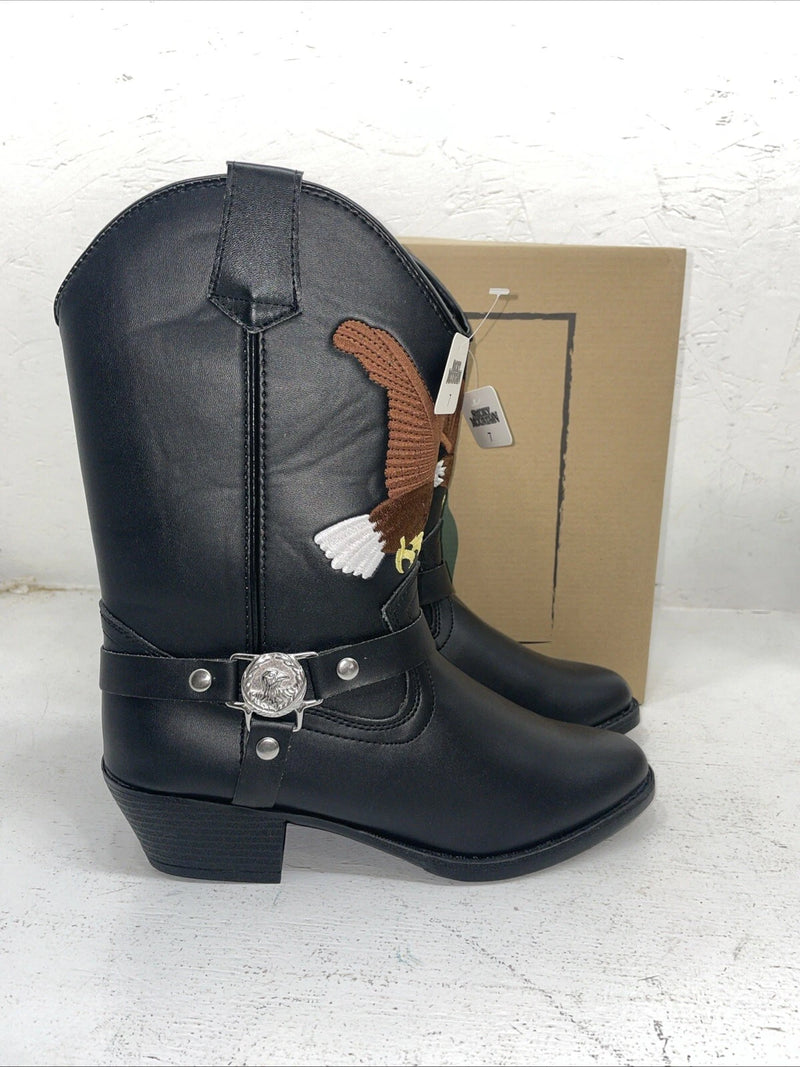 New Women’s Black Smoky Mountain Cowboy Boots. 1080 Y 7. 18-59