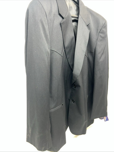 New Men’s Black Circle S Suit Coat 50L #CC1929 WW-60