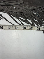 NOS Gray Show Chaps With Fringe Adjustable Waist 38” L-31