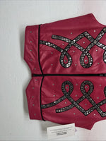 New Women’s Pink 1849 Authentic Ranchwear Western Show Vest XXS E-605