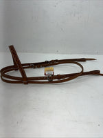 New Leather Tooled Tough 1 Browband Headstall Silver Buckles S-59