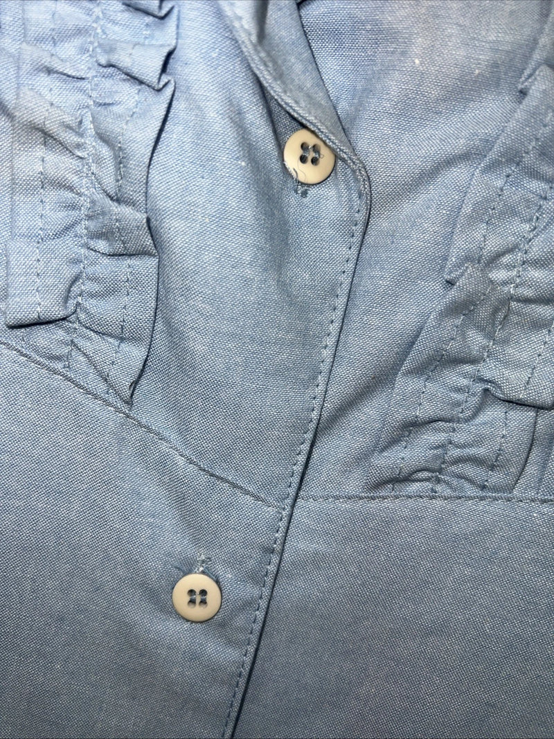 New Women’s Cricket By The Creek Blue Long Sleeve Button Up Shirt M 3C-40